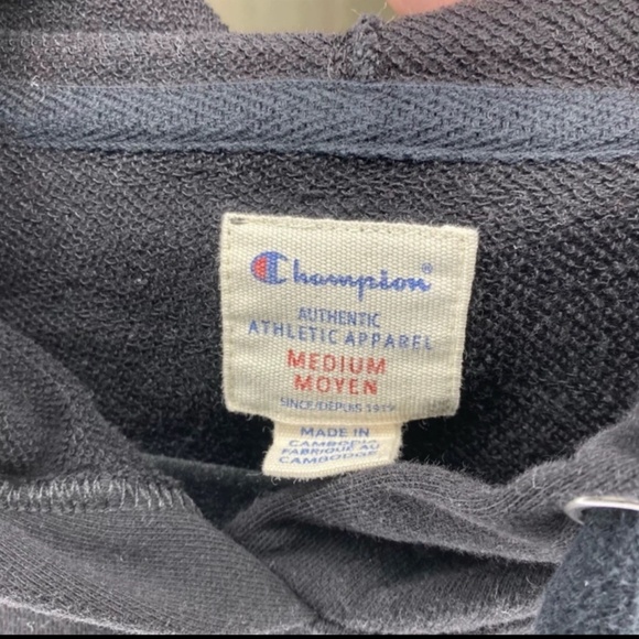 Vintage Champion navy blue Hoodie - Size Medium - Picture 7 of 7